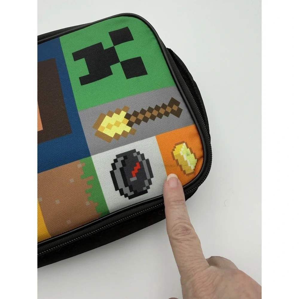 Minecraft Lunch Tote Creeper And Rectangle Lunch Box‎ Lot